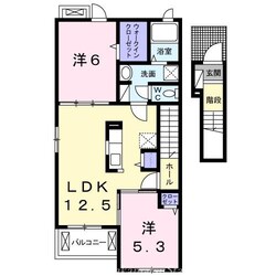 クラール元山Ｆの物件間取画像